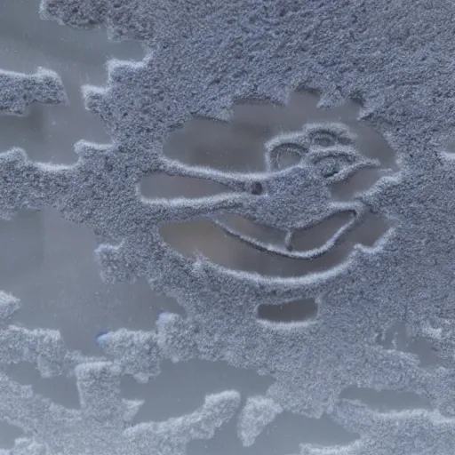 Image similar to a beautiful closeup photo of a flat frost on a window in the shape of a sheep, hyper realistic, hyper detailed, octane render, raytracing, flat image on a window