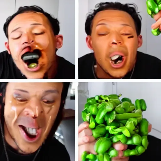 Image similar to Anti-Fitness Youtuber takes on the spiciest pepper in the world challenge [tears] [hospitalized]