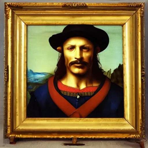 Prompt: oil painting portrait of Mario by Leonardo da Vinci