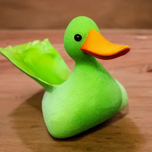 Image similar to duck made of cabbage