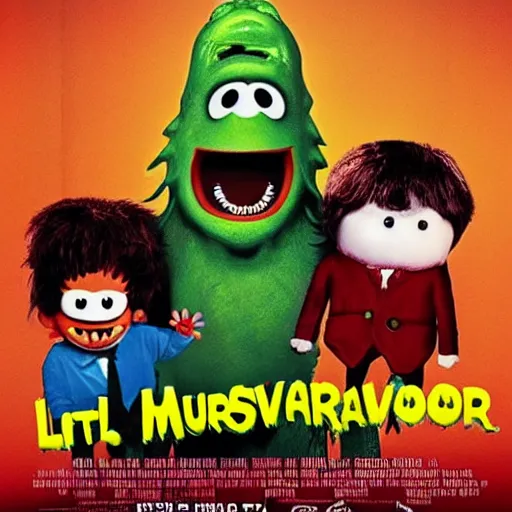 Prompt: little mr monster by richard hargreaves and jim henson, movie poster