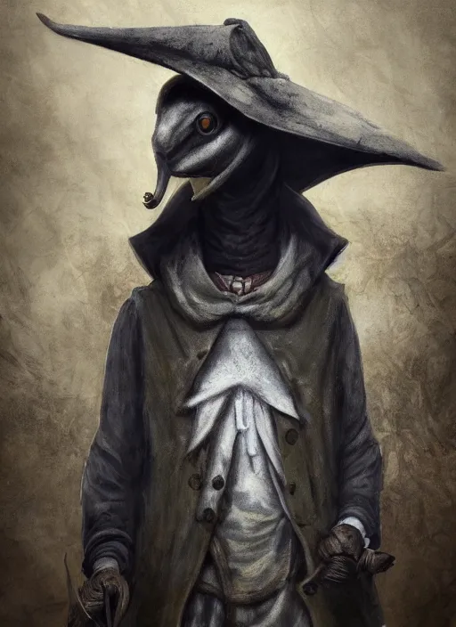 Prompt: detailed full body concept art illustration, dark soft focus, plague style oil painting on canvas of an anthropomorphic capybara cowboy plague doctor in full intricate clothing, biomutant, dystopian, micro detail, octane render, 4K