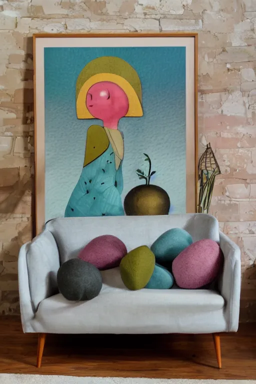 Image similar to plumbus, mixed mid-century