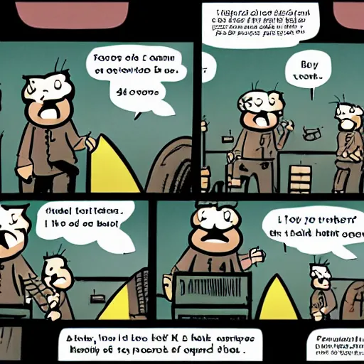 Image similar to panel from foxtrot comic strip