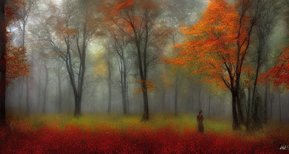 Image similar to Enchanted and magic forest, by Peter Holme III