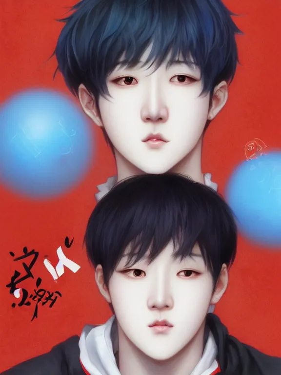 Image similar to Full shot of Kpop boy idol with an eyeball instead of head performing on stage. Orb Head. Sphere Head. Eyeball Head. BTS. Eye exam. Friendly horror. Realistic. Wonho. y Ruan Jia and Artgerm and Range Murata and WLOP and Ross Tran and William-Adolphe Bouguereau. Key Art. Fantasy Illustration. award winning, Artstation, intricate details, realistic, Hyperdetailed, 8k resolution.