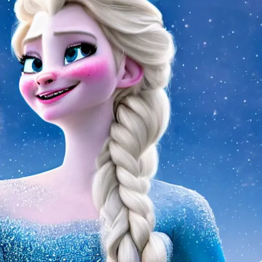 Image similar to elsa from frozen melting during a heat wave