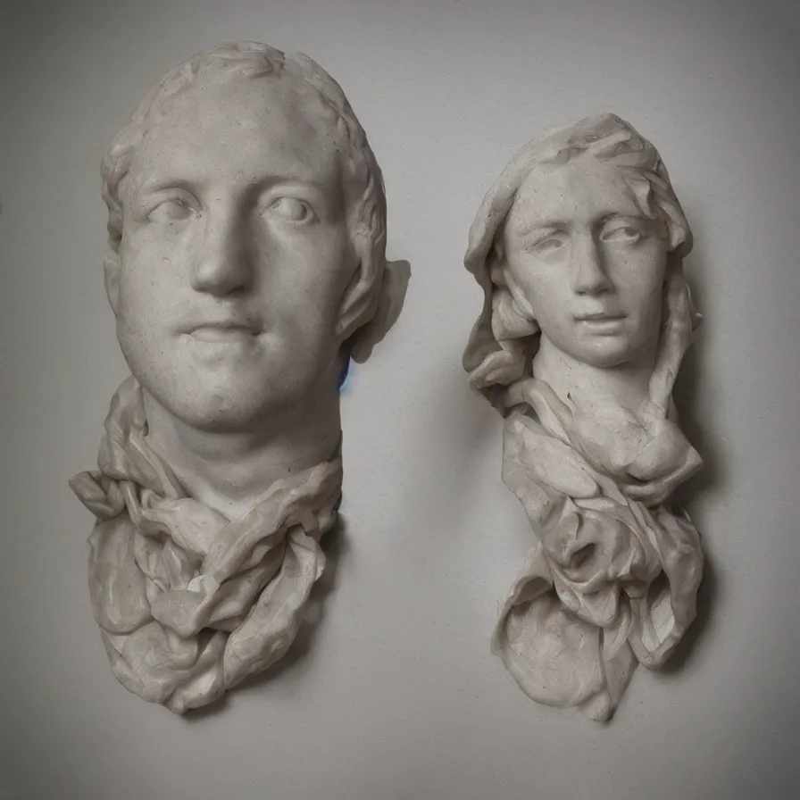 Prompt: “marble bust of Aaron Gomez”