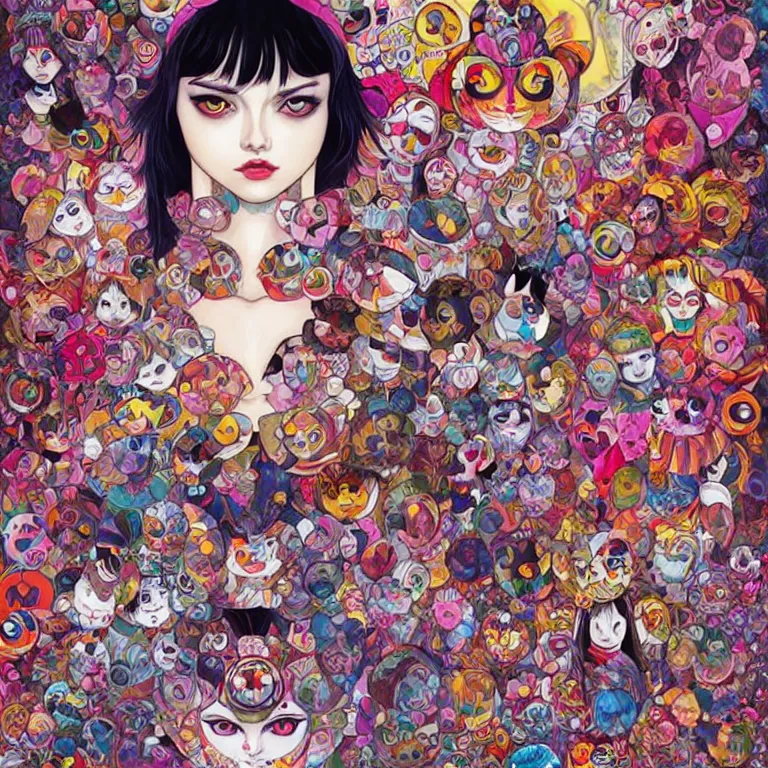 Prompt: DMT City by jeremiah ketner, Martine Johanna and Takashi Murakami, and Sandra Chevrier, digital art