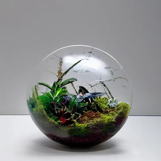 Prompt: Liminal space in outer space, terrarium