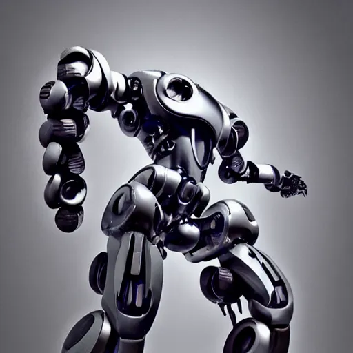 Prompt: a mech robotic athletic, anime robotic mixed with organic sculpture, abstract 3 d artwork, dynamic, artwork by blu, photo realistic