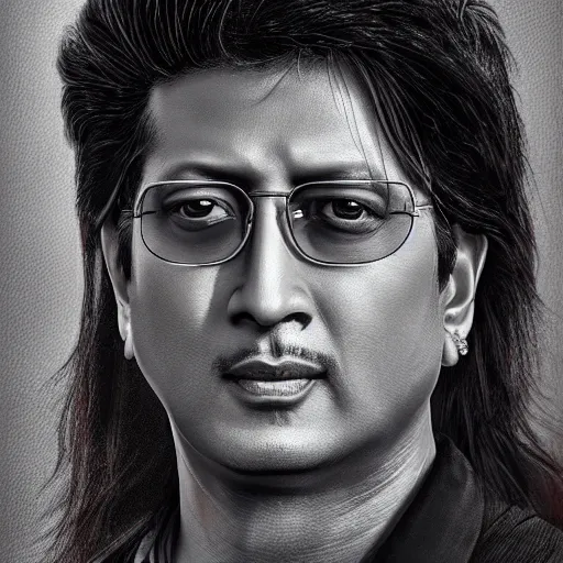 Prompt: a portrait of a rajesh hamaal, highly detailed, cinematic lighting, hyperrealistic, 4 k, digital art