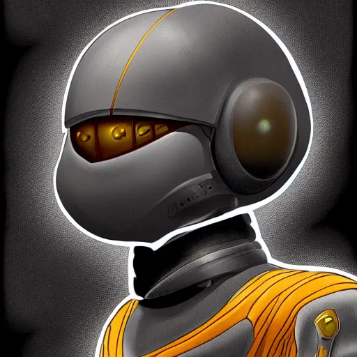 Image similar to dark helmet dik dik spaceballs digital illustration, trending on artstation, animated