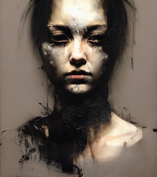 Image similar to nicola samori painting of an anime woman