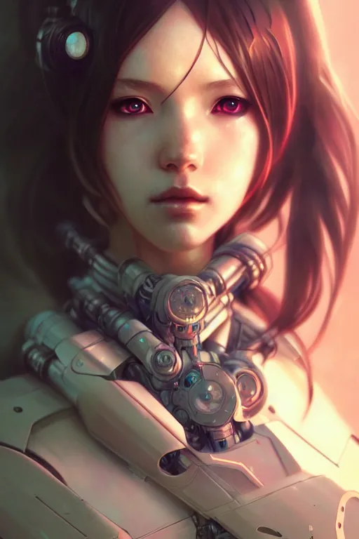 Prompt: ultra realistic, a cybernetic anime girl, sci - fi, intricate details, eerie, highly detailed, octane render, 8 k, art by artgerm and alphonse mucha and greg rutkowski, artstation