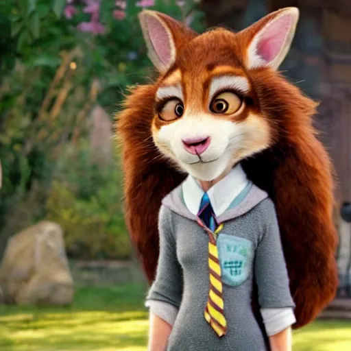 Image similar to hermione granger as a rabbit in Zootopia !