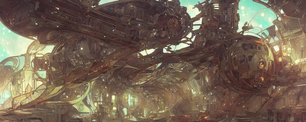 Prompt: A outside view of abandoned space station in the deep space, fantasy, intricate, elegant, highly detailed, digital painting, artstation, concept art, illustration, art by artgerm and alphonse mucha
