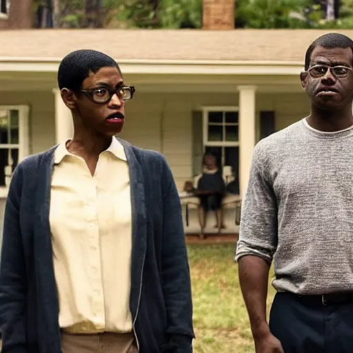 Image similar to screenshot from the movie Get Out (2017), jordan peele, cinematic,