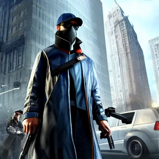 Prompt: Watch dogs, Aiden Pearce live action movie , film look