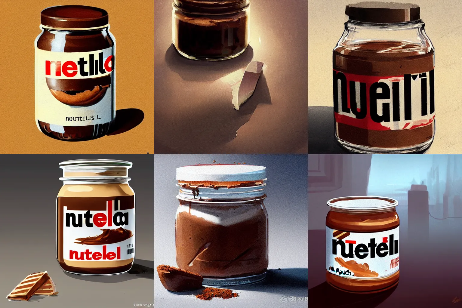 Prompt: jar of nutella by greg rutkowski
