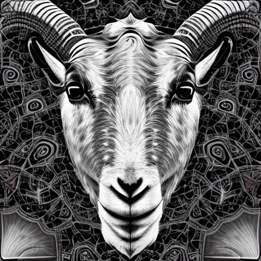 Prompt: goat fractal