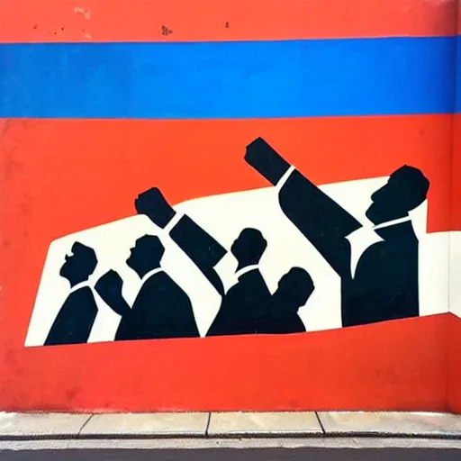 Prompt: a socialist realist mural that just says daily!!!!!!!!