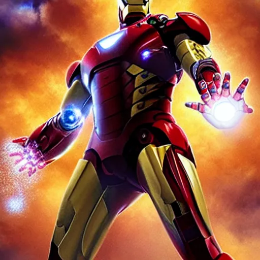 Prompt: iron man with one eye