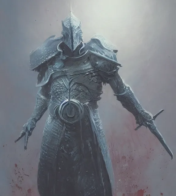 Image similar to crucible knight concept, beksinski, age of sigma art, frank franzetta, ruan jia, dark soul armor concept, trending on artstation, wayne barlowe, adrian smith fantasy art, elden ring art, the hobbit art, lord of the ring art, infinity blade armor