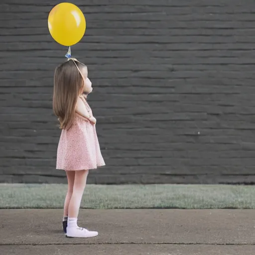 Image similar to girl waiting with balloon