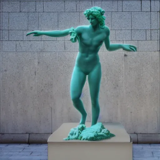 Image similar to vaporwave statue by Peter Stephens