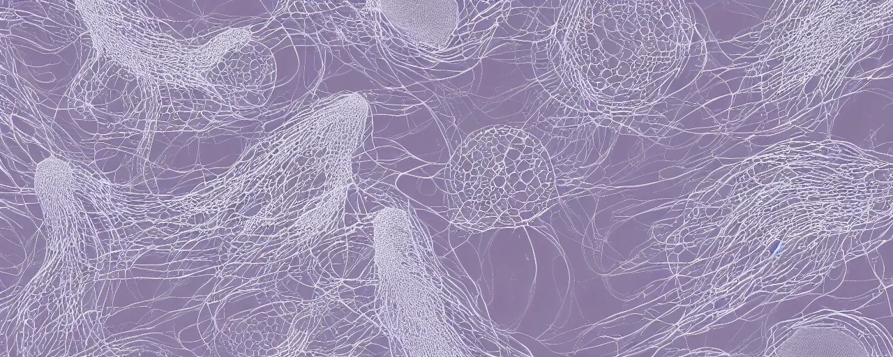 Image similar to an organic biomemetic wallpaper based on jellyfish