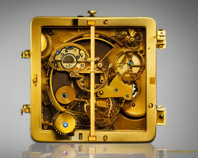 Image similar to 5 0 mm photography of a holy golden antikythera mechanism. highly immaculate detailed 8 k. intricate. lifelike. nikon d 8 5 0. tiltshit. motion blur. dof