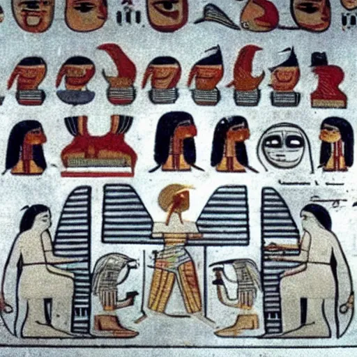 Image similar to Egyptians have invented emojis 100 years ago