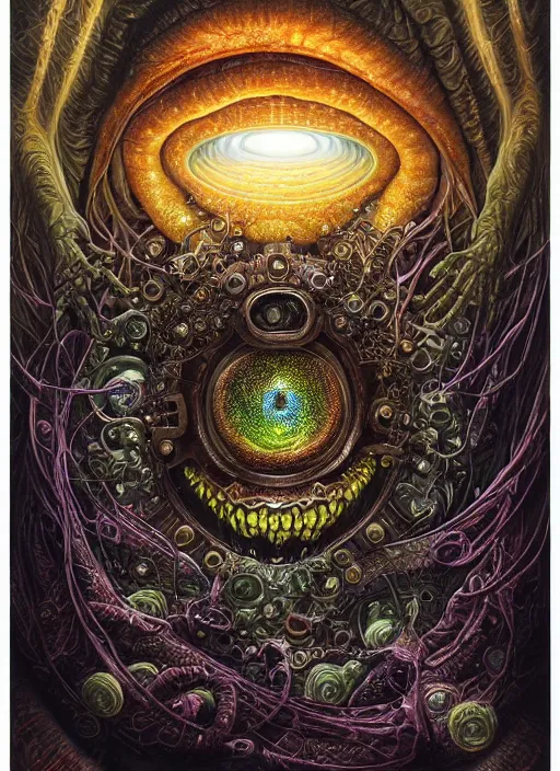 Prompt: emek spaceship mf doom reptile eyes, cosmic lsd poster art, intricate, elegant, highly detailed, centered, digital painting, artstation, concept art, smooth, sharp focus, illustration, artgerm, tomasz alen kopera, peter mohrbacher, donato giancola, joseph christian leyendecker, wlop, frank frazetta