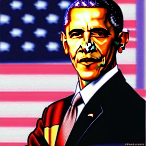 Image similar to barack obama by larry elmore