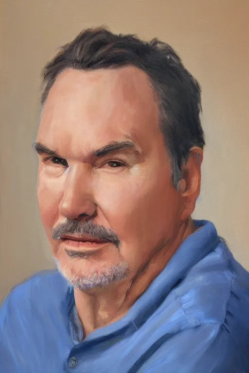 Prompt: portrait of norm macdonald by wilson mclean, oil painting, sharp focus, masterpiece, highly detailed