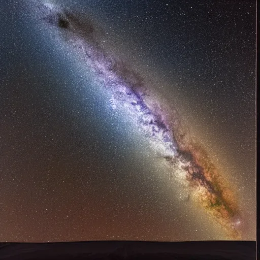 Image similar to Milky Way as seen in the night sky of an alien planet, NASA true color image