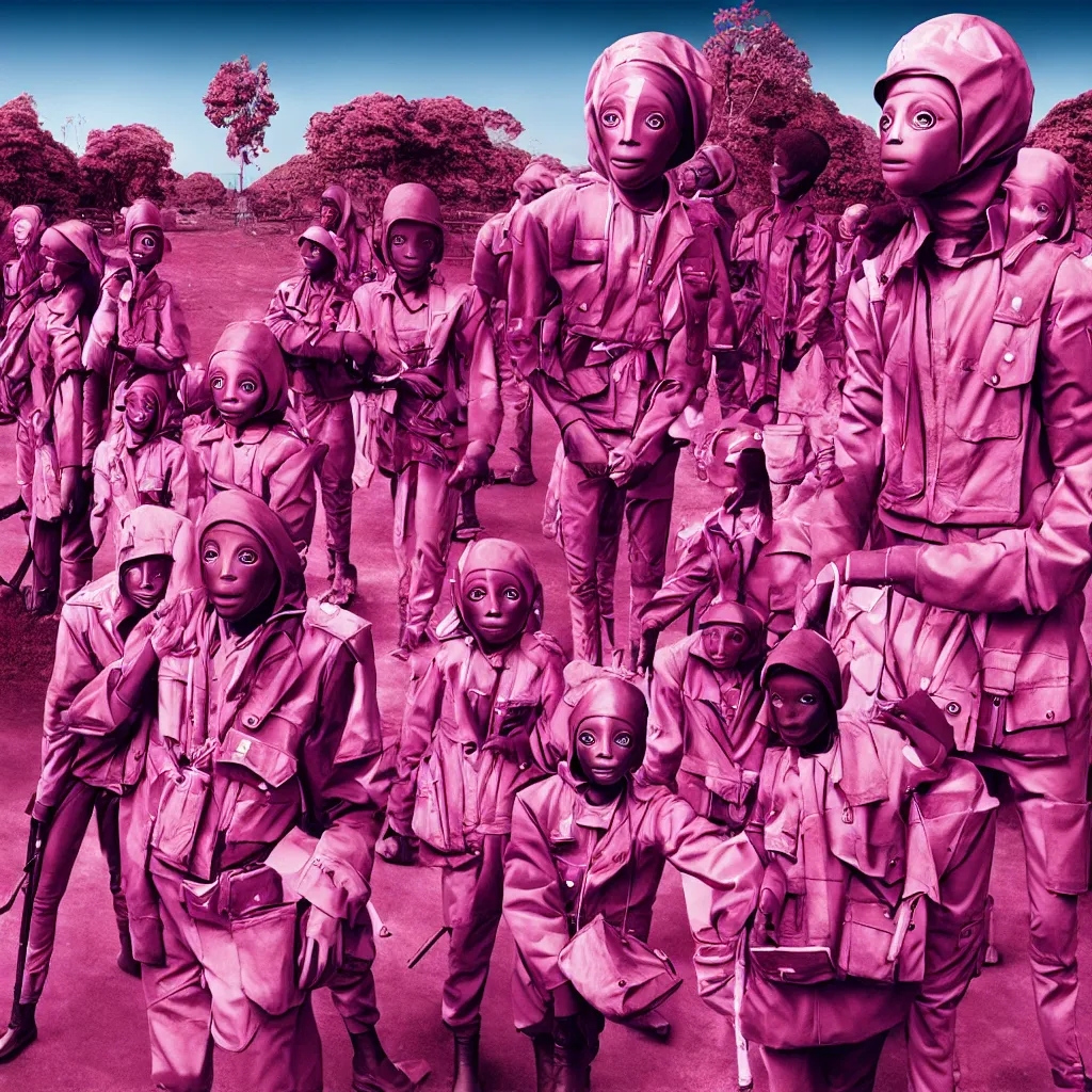 Image similar to advertising campaign by richard mosse