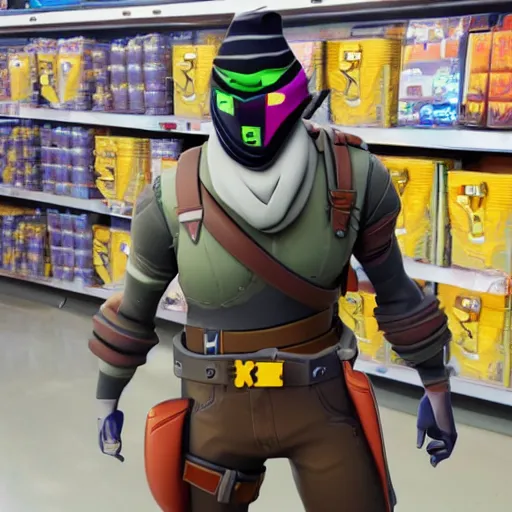 Image similar to Jonesy from fortnite in a walmart