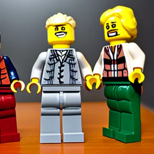 Image similar to lego figures stabbing eachother