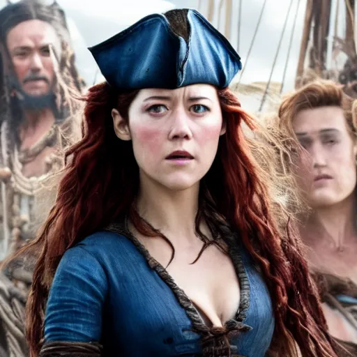 Image similar to film still of mary elizabeth winstead pirates of the carribean 6 ( 2 0 2 4 )