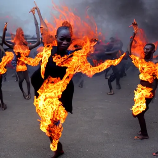 Prompt: daniibom dancing in fire