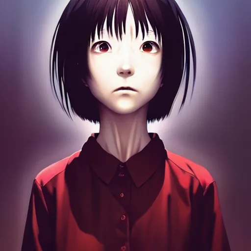 Image similar to lain iwakura, serial experiments : lain. highly detailed, digital painting, artstation, concept art, illustration, by ken saito, lya pilnev, siwoo kim, christophe young, anna podedworna, yin zhen chu, zeronis, magdalena radziej,