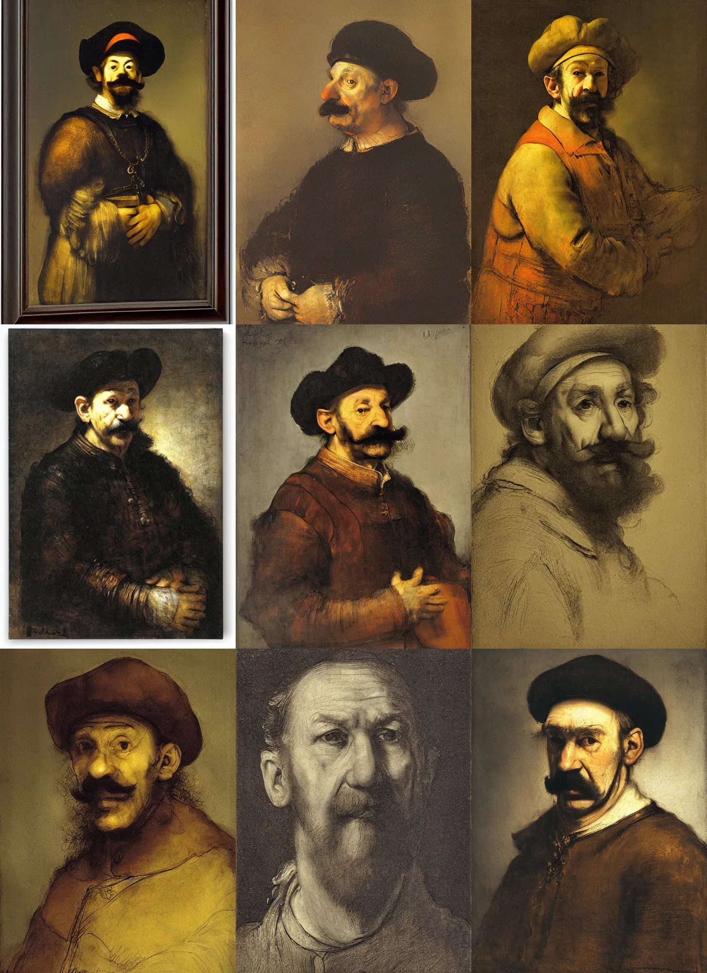 Prompt: portrait of luigi by rembrandt