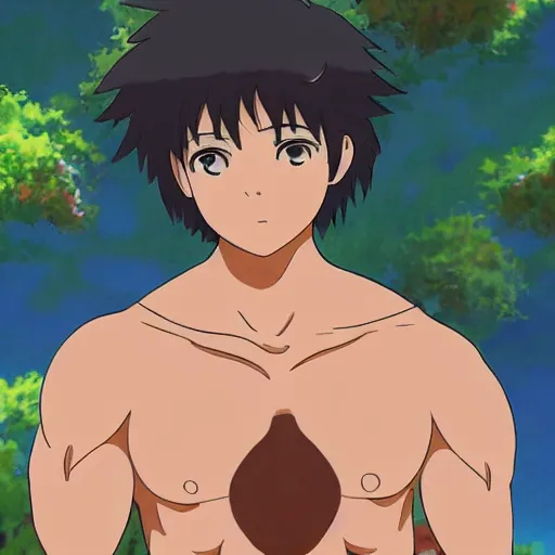 Prompt: a Latin man with olive skin, anime character, studio ghibli, highly detailed, award winning