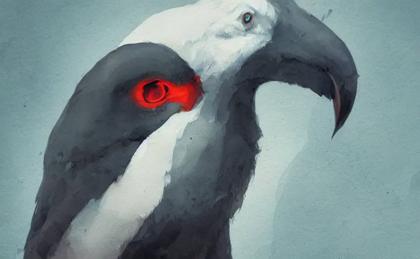 Image similar to a painting of delibirb 6 6 6 trending on artstation in the style of greg rutkowski, 3 d, watercolor, male, portrait, wisdom