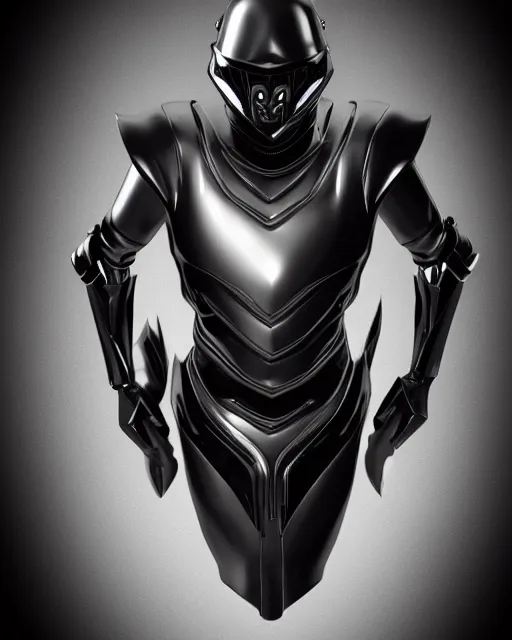 Image similar to iridescent sinewy smooth muscular male sleek glossy black pearlescent scifi armor with smooth black featureless helmet, by thedarkestseason neil nelson, trending on artstation