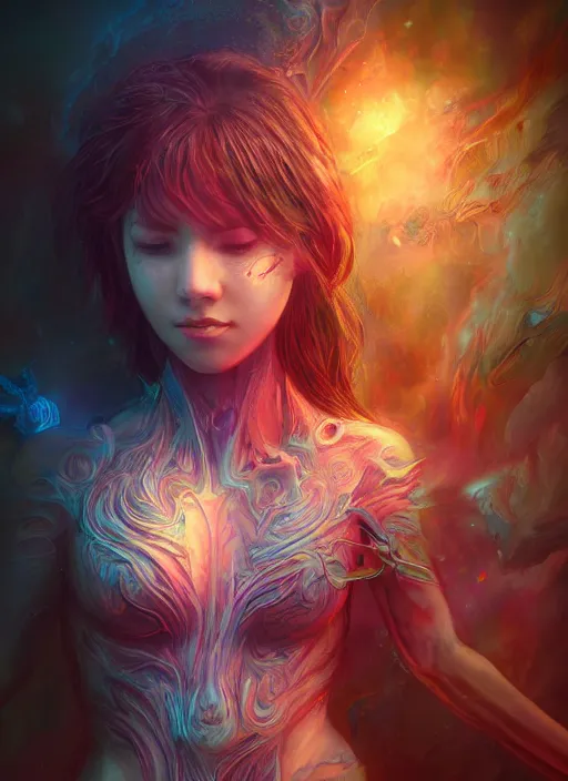 Image similar to dreamscape, female, ross tran, vivid colors, anatomical, highly detailed sculpture, intricate detailed, ommatidia, 8 k, cinematic atmosphere, post - processing