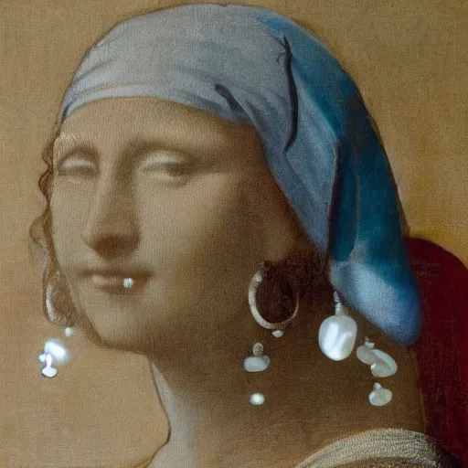 Image similar to Mona Lisa with the pearl earring