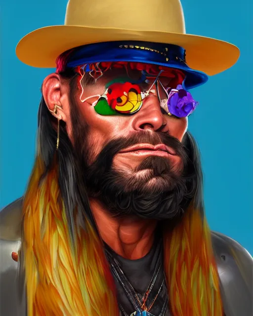 Image similar to digital art, fantasy portrait of randy macho man savage, crying big tears, by james jean, by ross tran, ultra detailed, character design, concept art, trending on artstation,